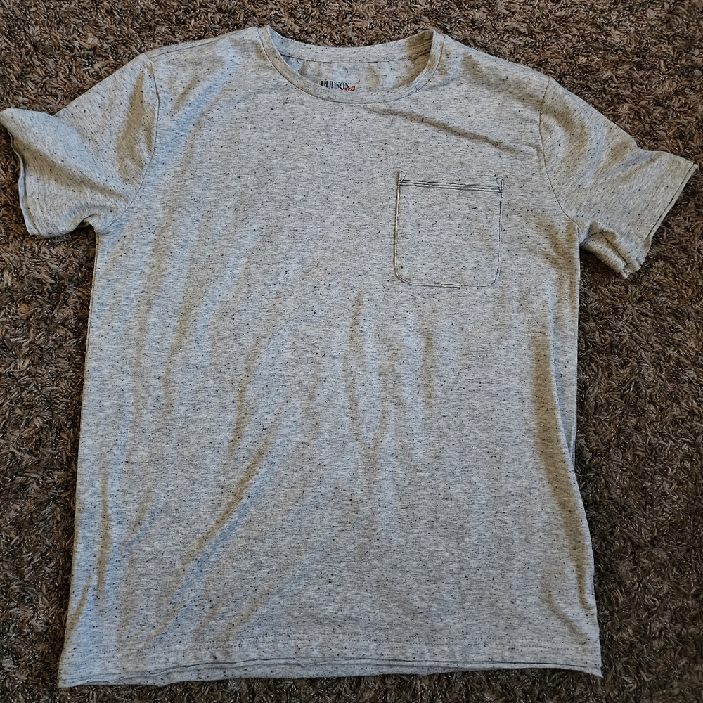 Hudson Kids Gray Square Pocket Shirt XL